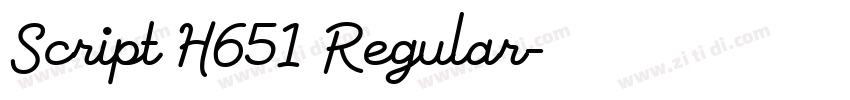 Script H651 Regular字体转换 Script H651 Regular字体转换